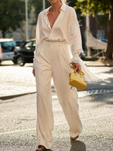 Load image into Gallery viewer, Fashion Casual Solid Color Long-sleeved Lapel Two-piece Suit