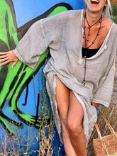 Load image into Gallery viewer, Casual Solid Color Cotton and Linen Dress