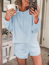 Load image into Gallery viewer, Simple And Comfortable Casual Loose Top Shorts Suit