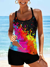 Load image into Gallery viewer, Multi Color Cross Strap Printed Takini Set