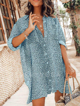 Load image into Gallery viewer, Retro Casual Loose Leopard Dress