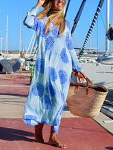 Load image into Gallery viewer, Bohemian Retro Casual Loose Floral Maxi Dress