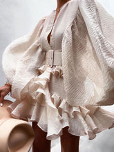 Load image into Gallery viewer, Fashionable Solid Color Bohemian Mini Dress