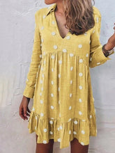 Load image into Gallery viewer, Polka Dot Print Ruffle Mini Dress