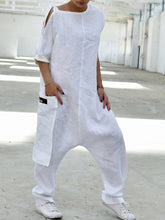Load image into Gallery viewer, Casual Loose Round Neck Short Sleeve Jumpsuit