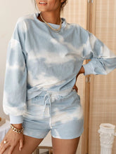 Load image into Gallery viewer, Casual Loose Tie-dye Round Neck Two-piece Suit
