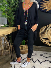 Load image into Gallery viewer, Simple Casual Loose V Neck Long-Sleeved Top Pants Suit