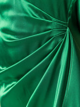 Load image into Gallery viewer, Solid Color V-neck Halter Neck Split Evening Dress