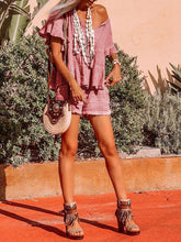 Load image into Gallery viewer, Solid Color V-Neck Short Sleeve Suit