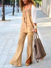 Load image into Gallery viewer, Simple Casual Loose Sling Top Pants Set