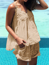 Load image into Gallery viewer, Casual Loose V-neck Solid Color Two-piece Suit