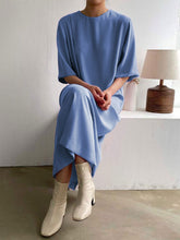 Load image into Gallery viewer, Simple And Loose Casual Comfortable Round Neck Maxi Dress