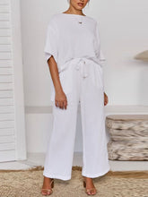 Load image into Gallery viewer, Daily Simple Casual Loose Short Sleeve Top Pants Suit