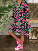 Load image into Gallery viewer, Fashion Shirt Button Print Dress