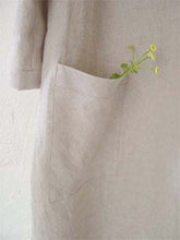 Load image into Gallery viewer, Pure Color Round Neck Long Sleeve Loose Casual Dress