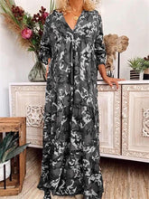 Load image into Gallery viewer, V-Neck Camouflage Print Dress