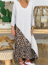 Load image into Gallery viewer, Retro Casual Loose Colorblock Leopard Maxi Dress
