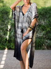 Load image into Gallery viewer, Bohemian Leopard Print Loose V-neck Casual Dress