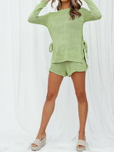 Load image into Gallery viewer, Simple Casual Shirt Shorts Knitted Suit
