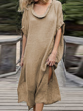 Load image into Gallery viewer, Fashionable Solid Color Casual Dress