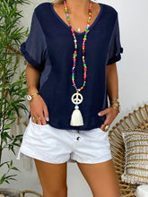 Load image into Gallery viewer, Casual V-Neck Short Sleeve T-Shirt