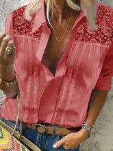 Load image into Gallery viewer, Simple Casual Loose Lace Shirt