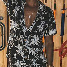 Load image into Gallery viewer, Men Casual Floral Printed Short Sleeve Suit