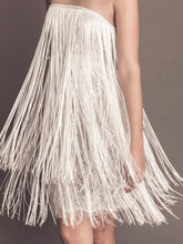 Load image into Gallery viewer, Flowy Transparent Fringed Evening Dress