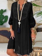 Load image into Gallery viewer, V-neck Loose Solid Color Casual Dresses