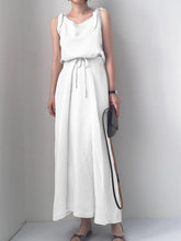 Load image into Gallery viewer, Casual Solid Color Tie Sling Two-Piece Suit