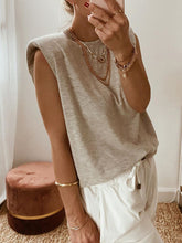 Load image into Gallery viewer, Solid Color Sleeveless T-Shirt