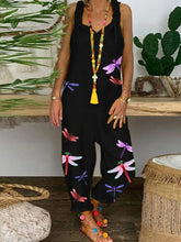 Load image into Gallery viewer, Romantic Garden Dragonfly Summer Leisure Jumpsuit