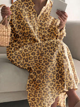 Load image into Gallery viewer, Fashionable Leopard Print Casual Dress
