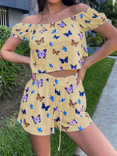 Load image into Gallery viewer, Printed One Shoulder Shorts Casual Set