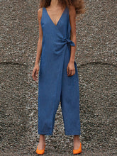 Load image into Gallery viewer, Simple Suspenders with Bow Tie Jumpsuit