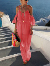 Load image into Gallery viewer, Simple Casual Loose V Neck Dress