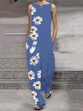 Load image into Gallery viewer, Fashionable Loose Casual Daisy Printed Jumpsuit