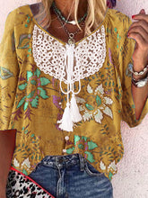 Load image into Gallery viewer, Bohemian Casual Loose Lace Floral Top
