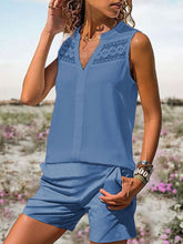 Load image into Gallery viewer, Vacation Leisure Lace Vest Set