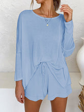 Load image into Gallery viewer, Casual Loose Simple Shirt Shorts Knitted Suit