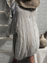 Load image into Gallery viewer, Round Neck Casual Solid Linen Blouses