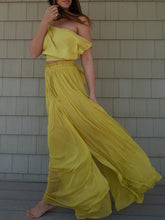 Load image into Gallery viewer, Off Shoulder Short Top and Loose Dress Women's Suit
