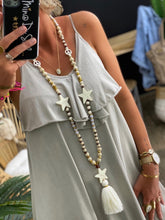 Load image into Gallery viewer, Casual Cotton Dress with Suspenders