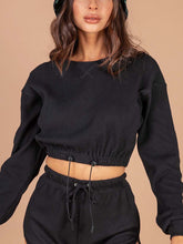 Load image into Gallery viewer, Round Neck Solid Color Loose Suit