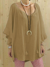 Load image into Gallery viewer, Sexy Deep V-Neck Ruffled Sleeve Loose Tops