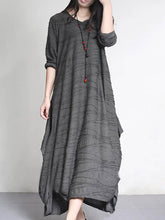 Load image into Gallery viewer, V-neck Long Sleeve Loose Casual Maxi Dress