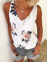 Load image into Gallery viewer, Printed Sleeveless Casual T-Shirt