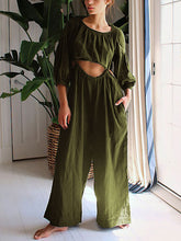 Load image into Gallery viewer, Long Sleeve Short Top Loose Overalls Suit