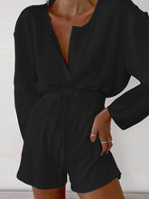 Load image into Gallery viewer, Long Sleeve Top High Waist Shorts Casual Loose Suit