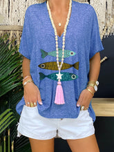 Load image into Gallery viewer, Casual Printed V-Neck Top